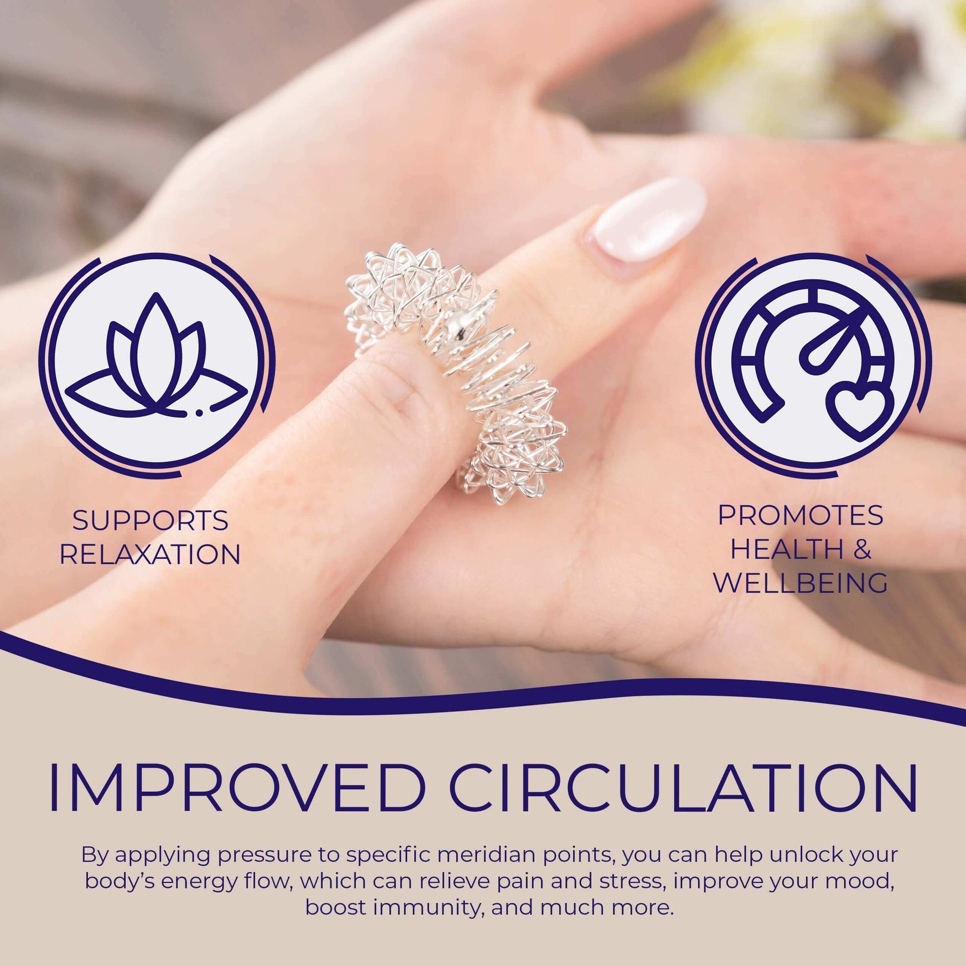 Anxiety Rings for Women - Silver Plated Ring | Shika Wellbeing UK
