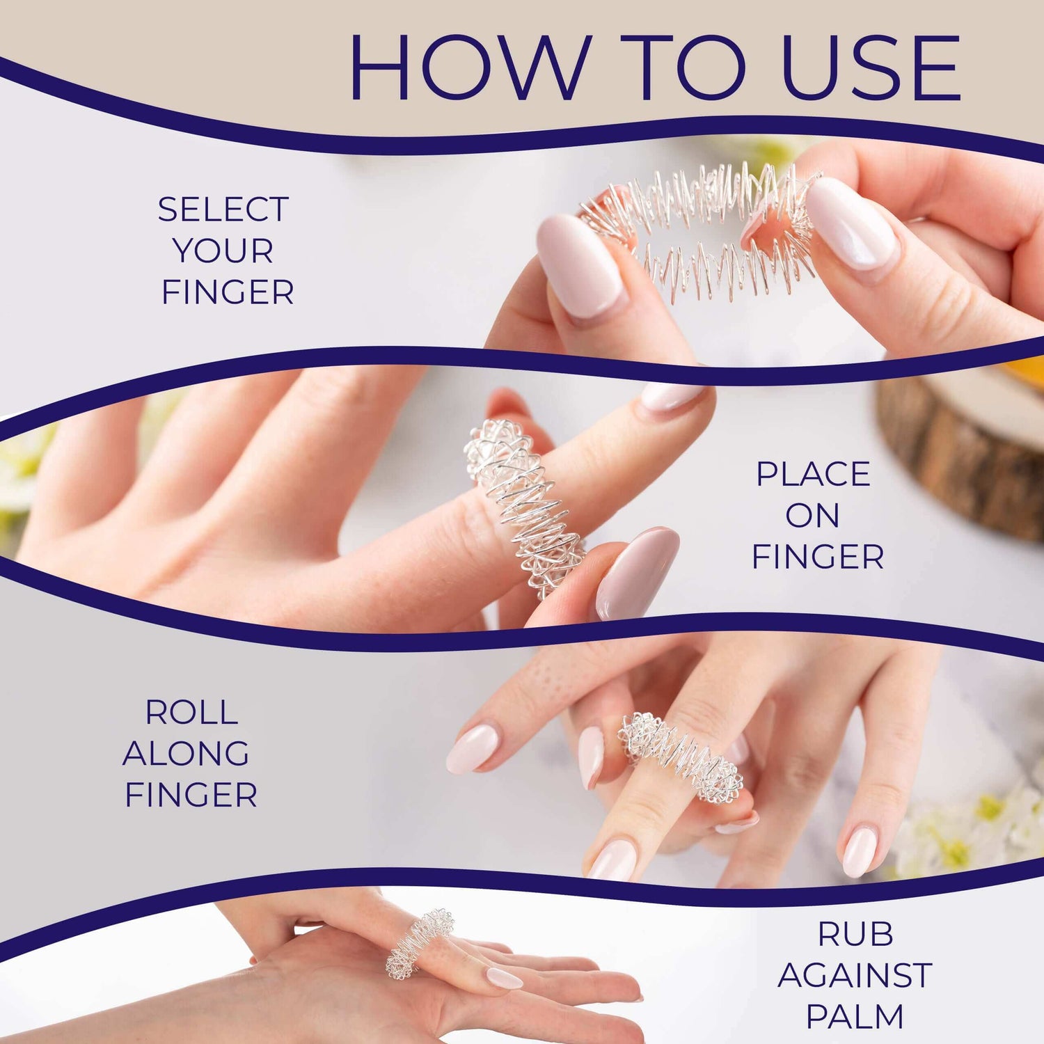 Anxiety Rings for Women - Silver Plated Ring | Shika Wellbeing UK