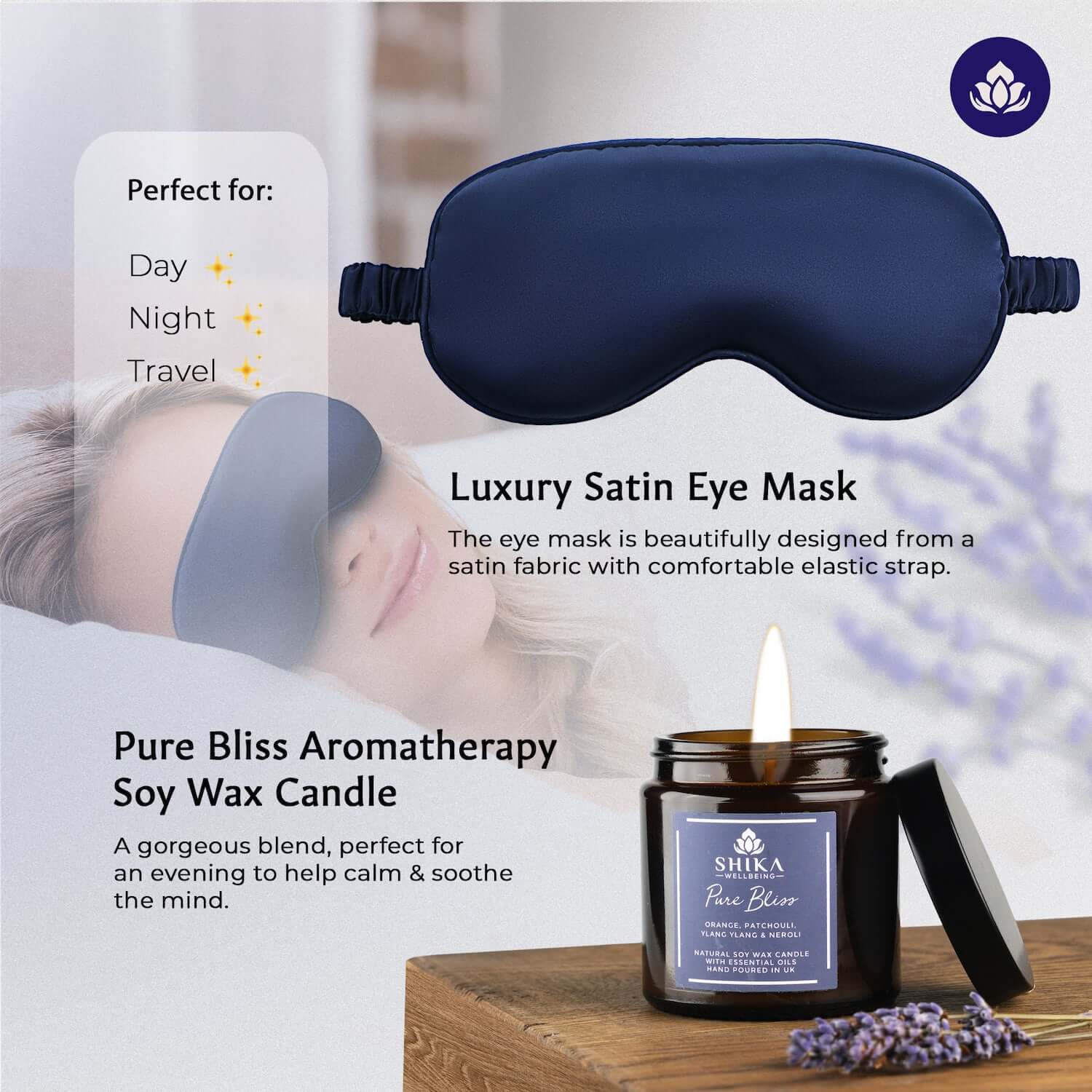 Shika Wellbeing Bliss Relaxation aromatherapy gift set for women for self care and relaxation