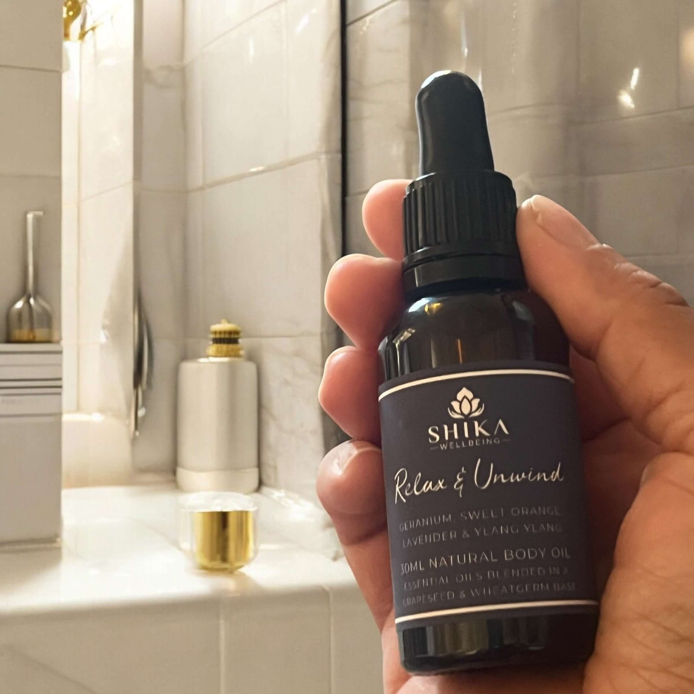 Shika Wellbeing Relax & Unwind Aromatherapy Massage Oil