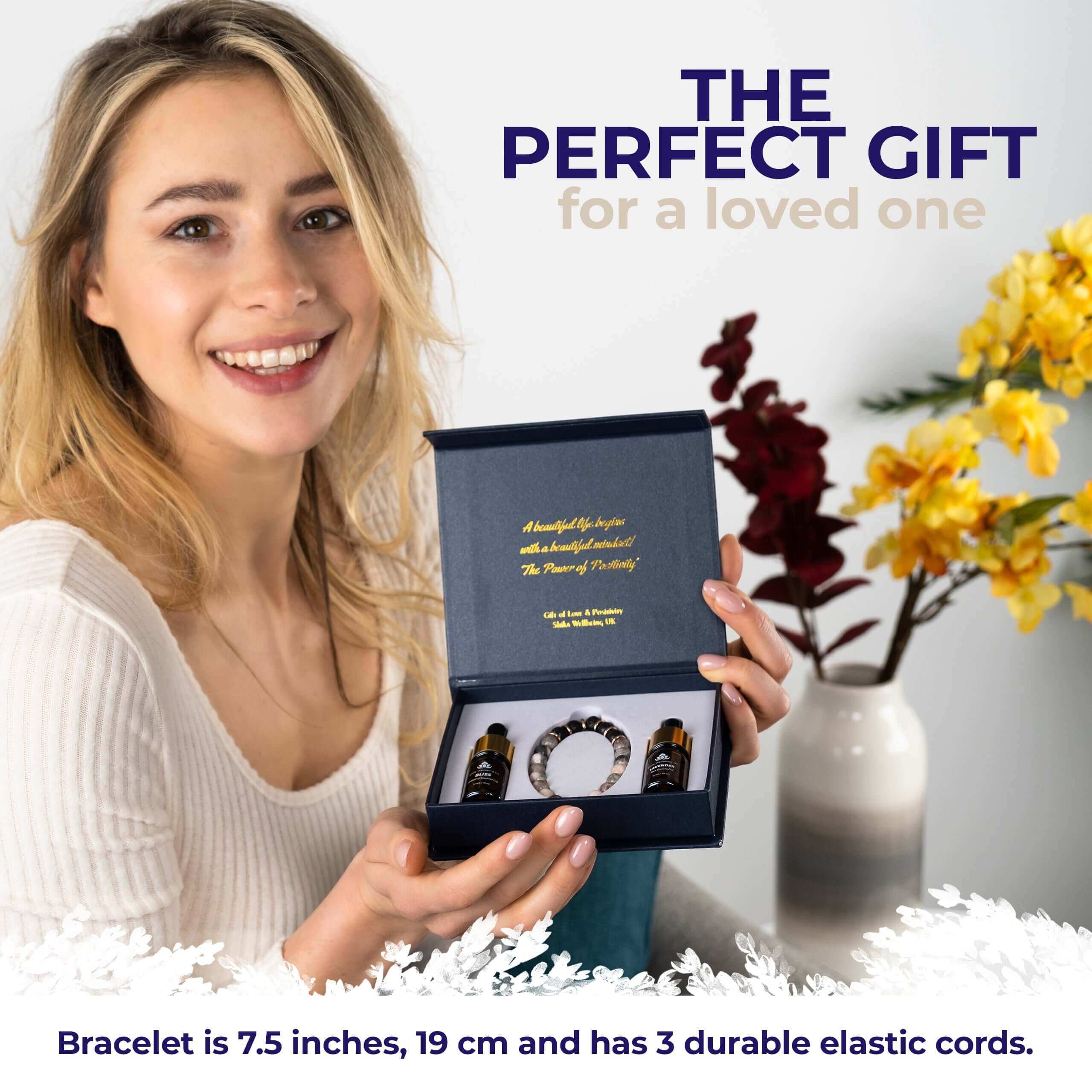 Crystal Diffuser Bracelet - Pink Zebra Bracelet | Shika Wellbeing UK