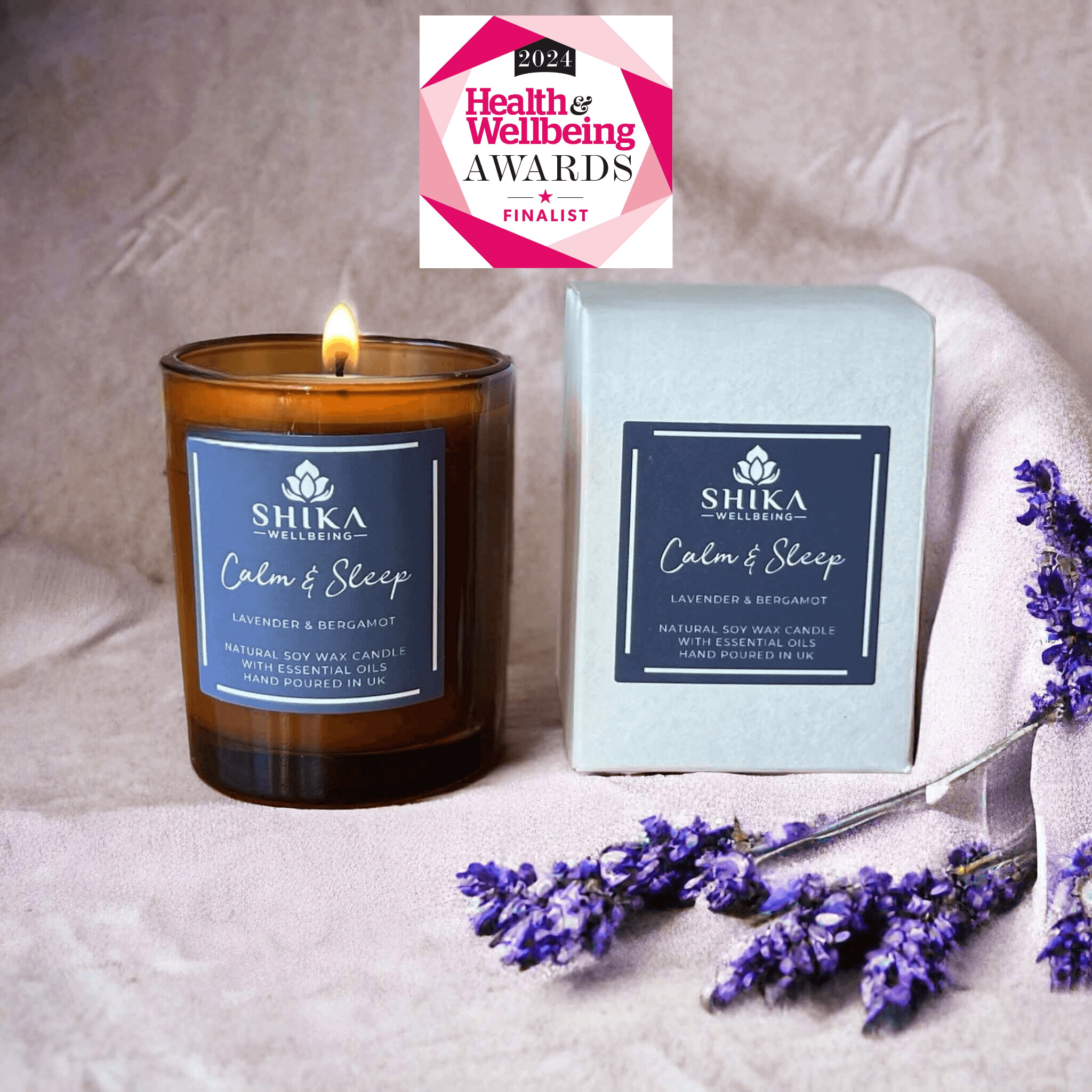 Aromatherapy Sleep Candle - 70g Sleep Candle | Shika Wellbeing UK