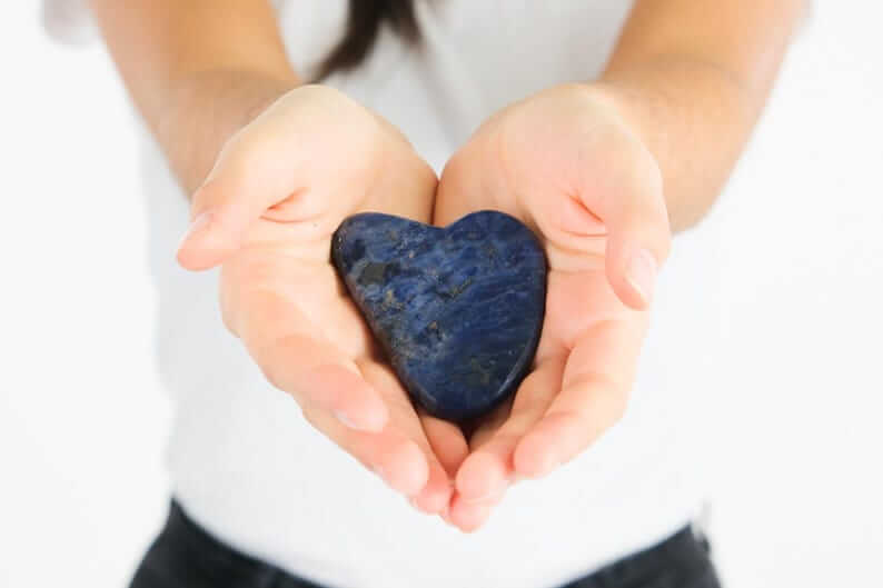 Sodalite Gua Sha Tool for Relaxing Facial Massage. Sodalite Stone Gua Sha Tool for Beauty Routine.