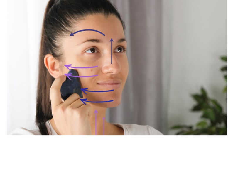 Sodalite Stone Gua Sha Tool for Facial Glow