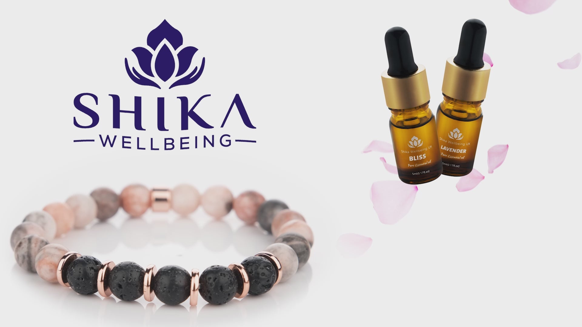Crystal Diffuser Bracelet - Pink Zebra Bracelet | Shika Wellbeing UK