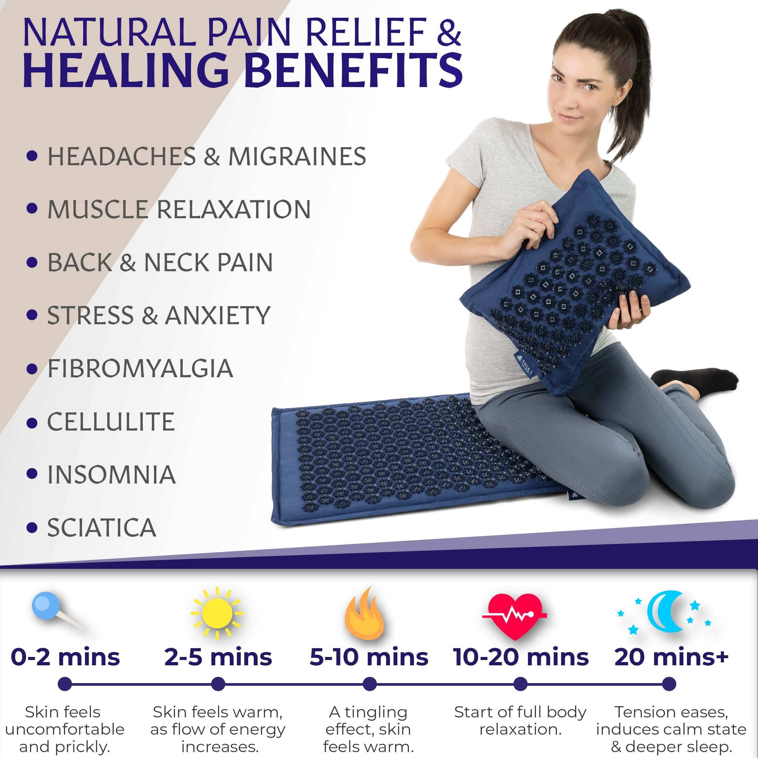 Shika Wellbeing Acupressure Mat & free Pillow | Shika Wellbeing UK