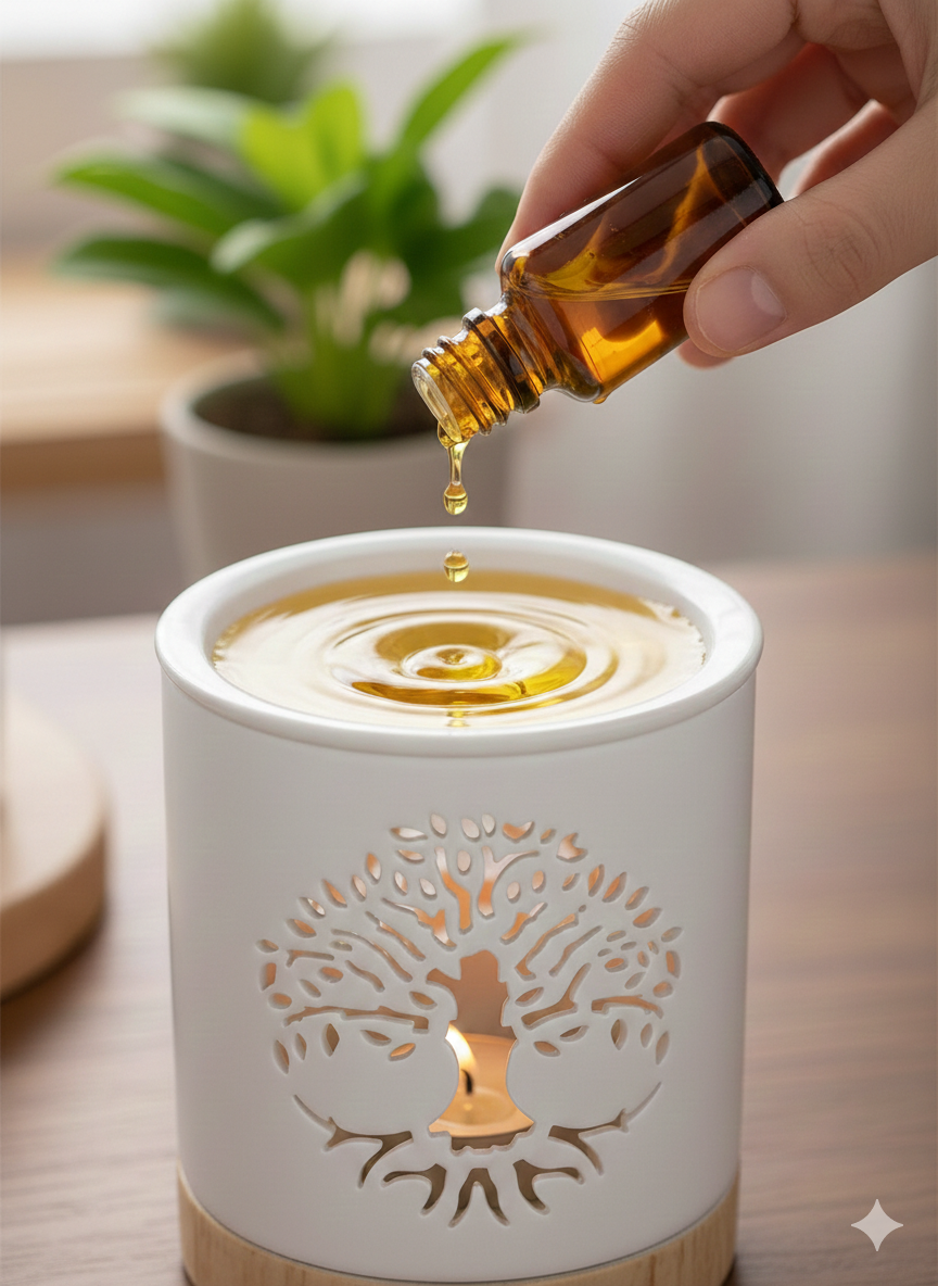 Tree of Life Ceramic Oil & Wax Burner