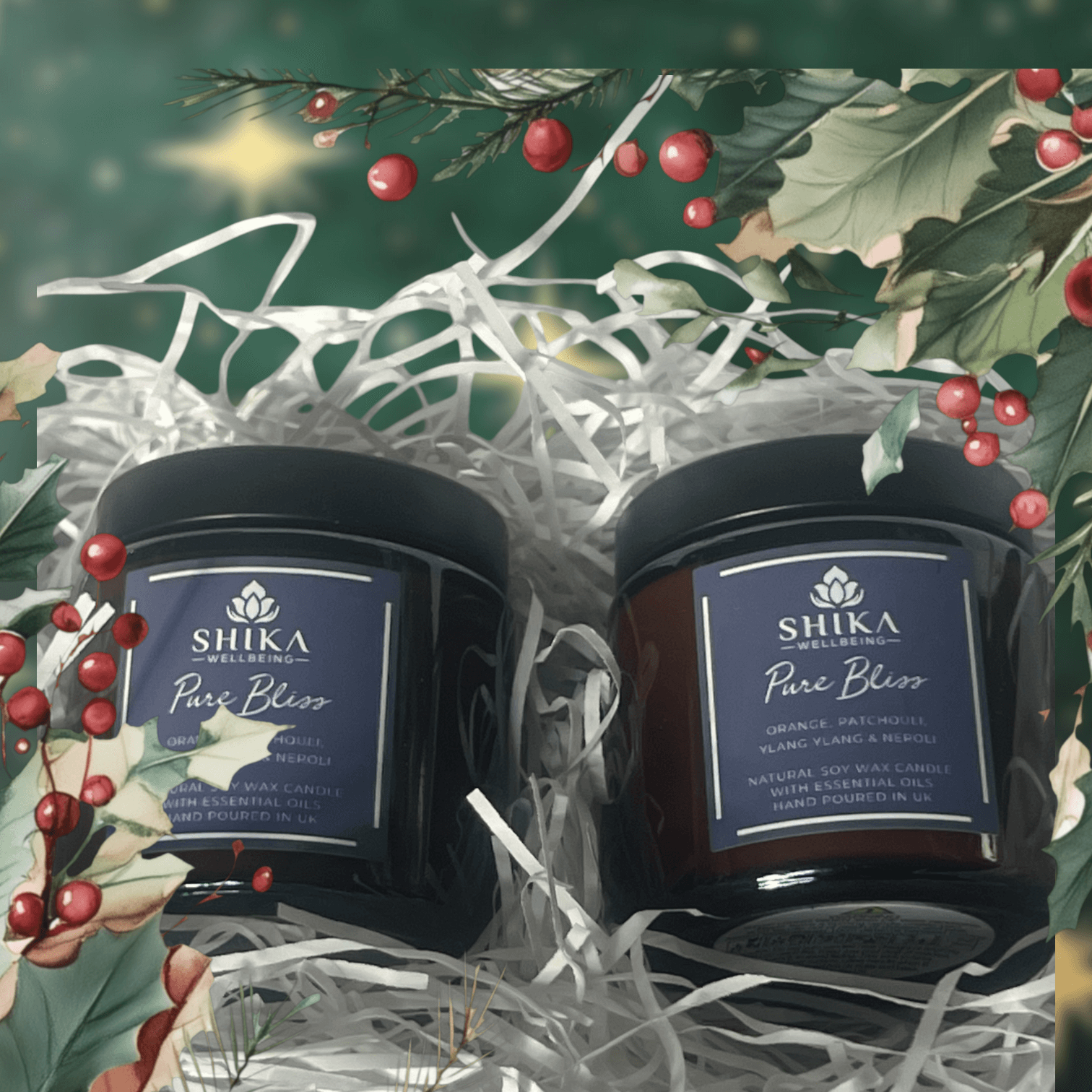 Pure Bliss Relaxation Candle Duo Set | Shika Wellbeing UK