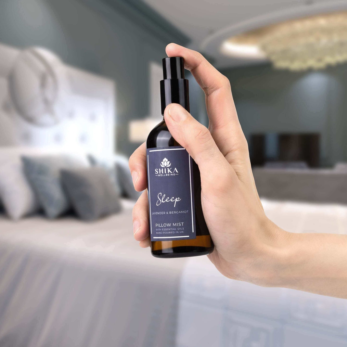 Shika Wellbeing Award-Winning Sleep Pillow Mist Trio Set for Better Sleep - Lavender & Bergamot