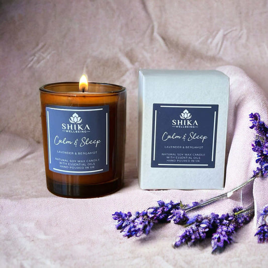 Unwind effortlessly with our Lavender and Bergamot Aromatherapy Candle. Infused with essential oils, this 70g candle creates a serene atmosphere, perfect for promoting restful sleep.
