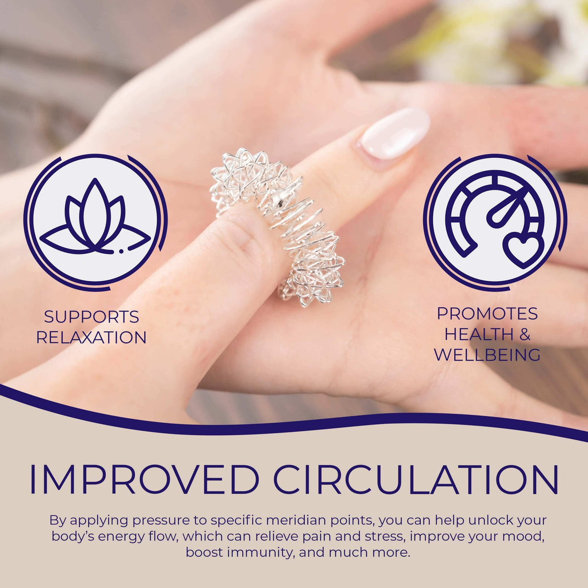 Anxiety Rings for Women - Silver Plated Ring | Shika Wellbeing UK