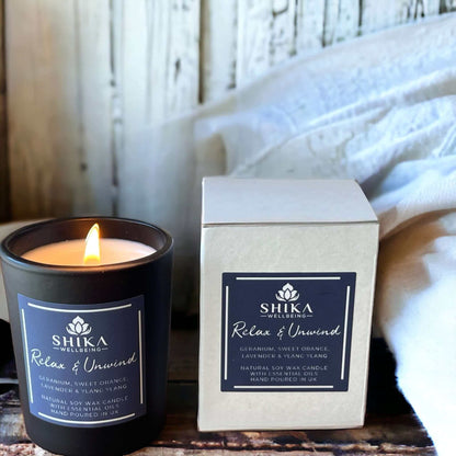 Vegan Aromatherapy Candle | Relax & Unwind, Handpoured in UK 