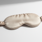 beige satin eye mask