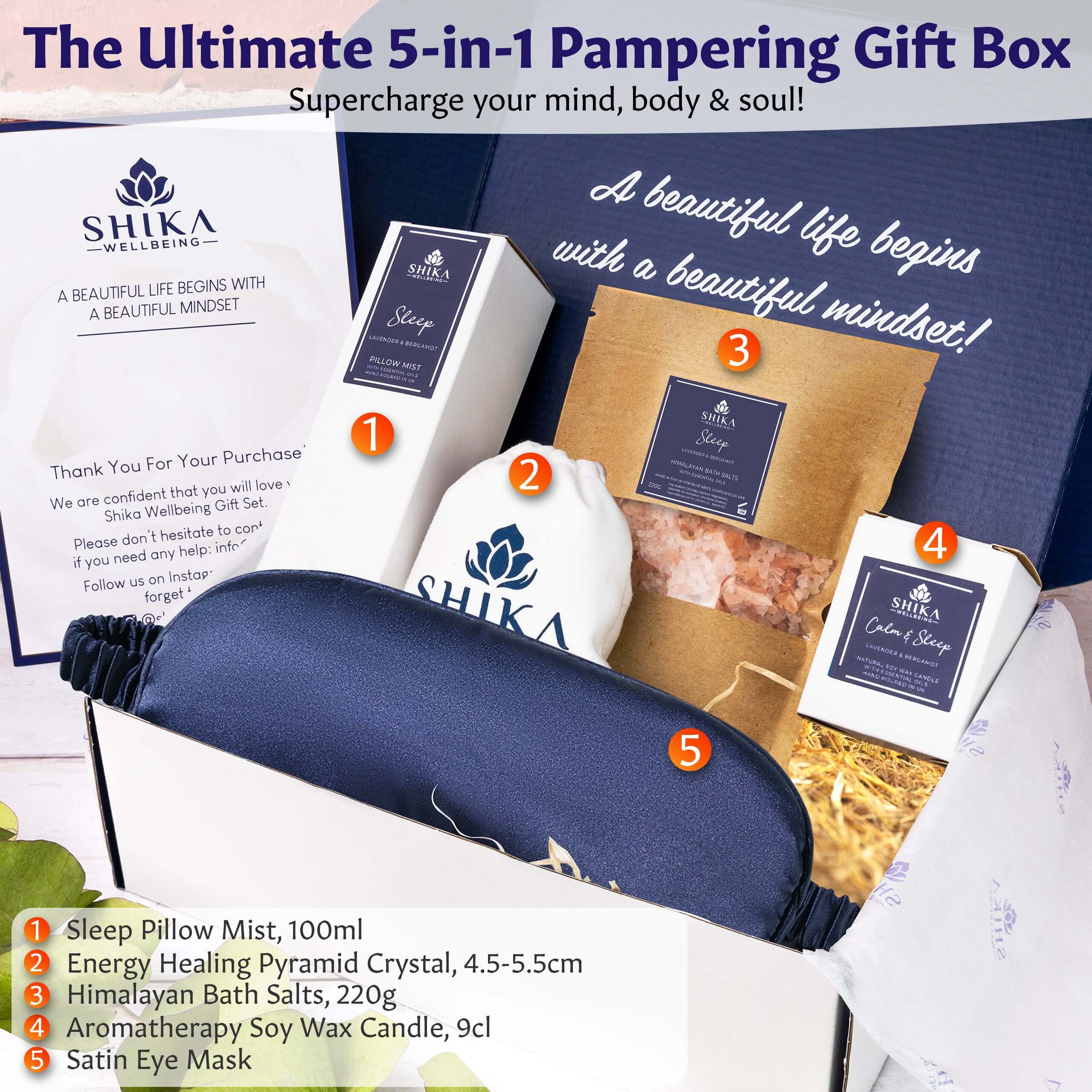  Award-Winning Sleep Pillow Mist for Restful Sleep in the Pamper Hamper
Satin Eye Mask for Ultimate Relaxation and Comfort