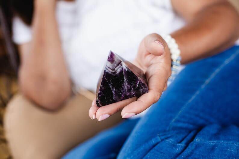 amethyst for reiki crystals decoration natural lucky energy reiki pyramids protection