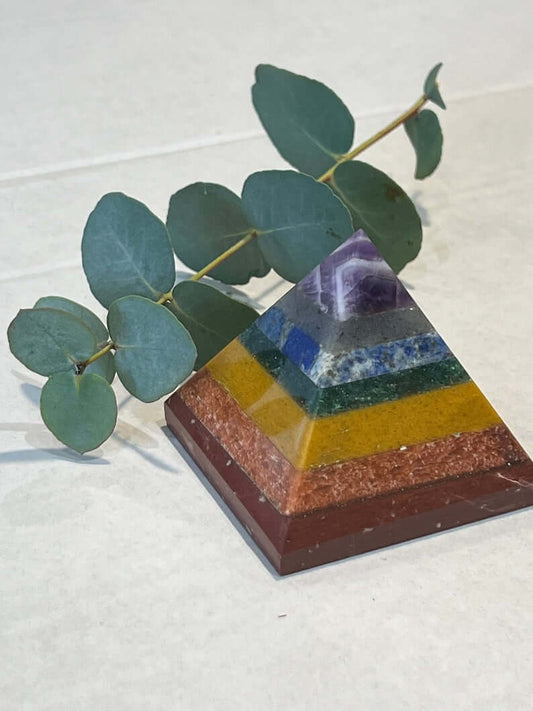 Elevate your spiritual practice with our 7-Chakra Crystal Pyramid. Unlock holistic healing and balance effortlessly.